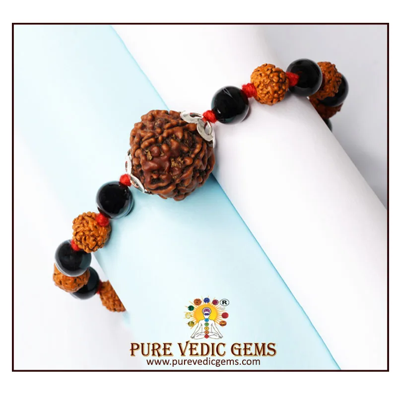 7 Mukhi Rudraksha Bracelet Shani Kawach in Silver view 3
