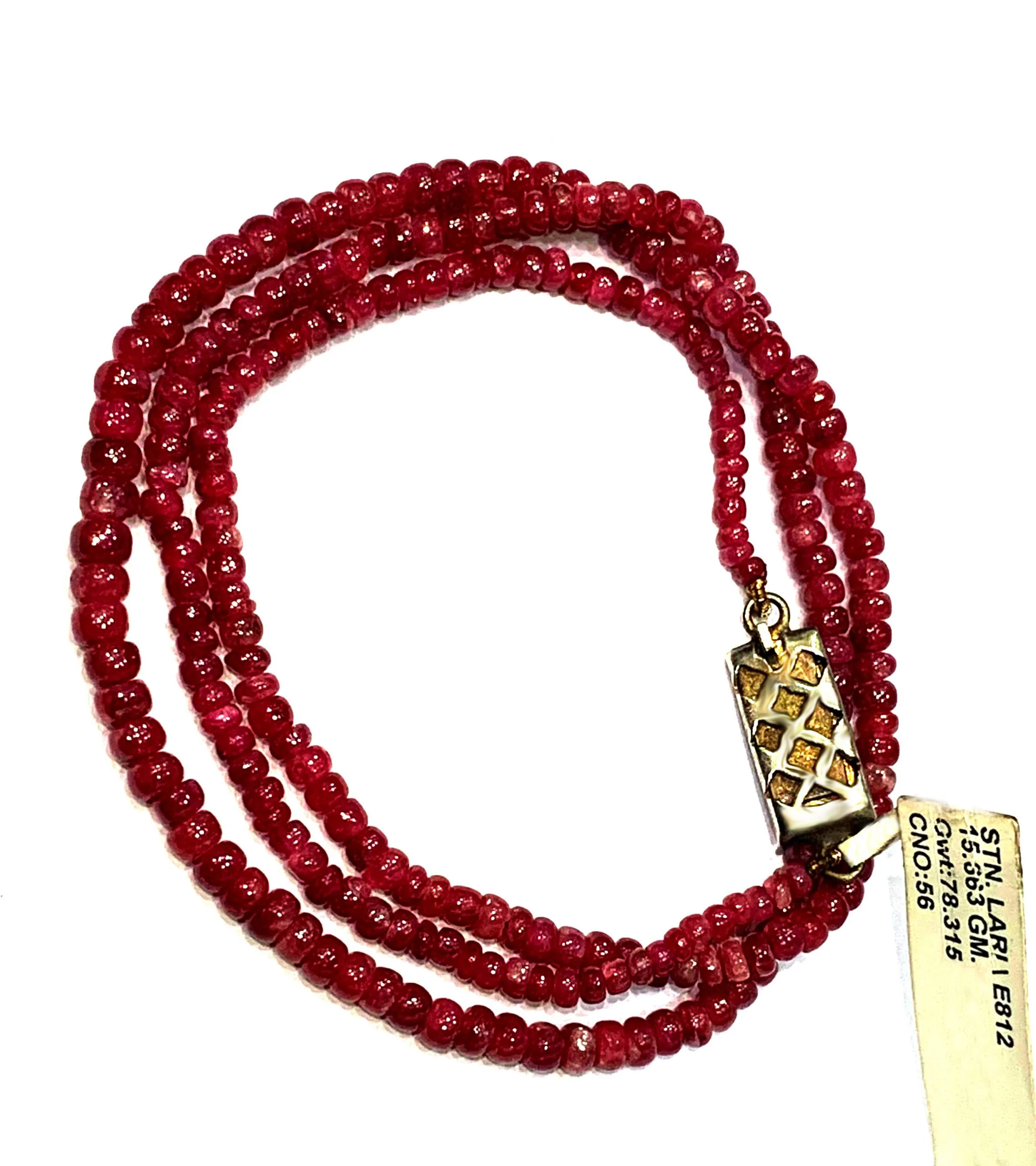 Ruby Mala Weight 78.315 carat view 2