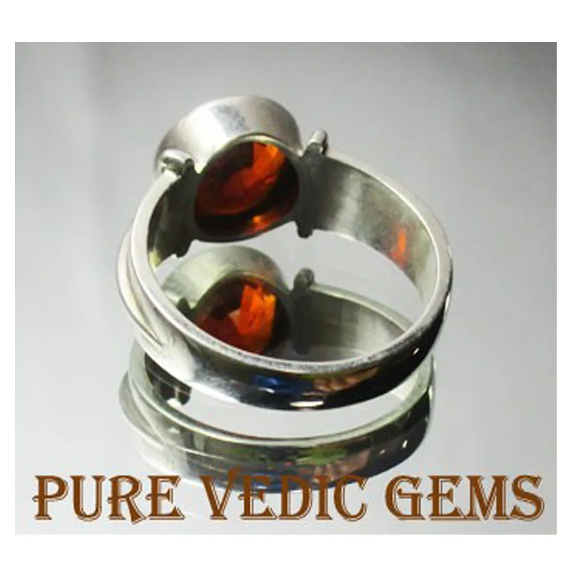 Gomedh silver ring view 2