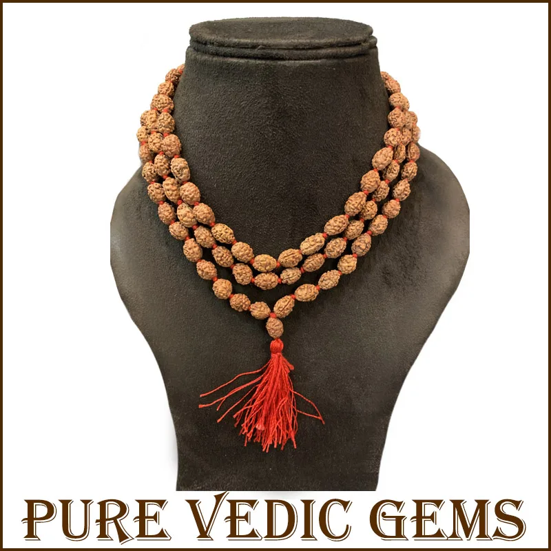 Three Mukhi Rudraksha Mala