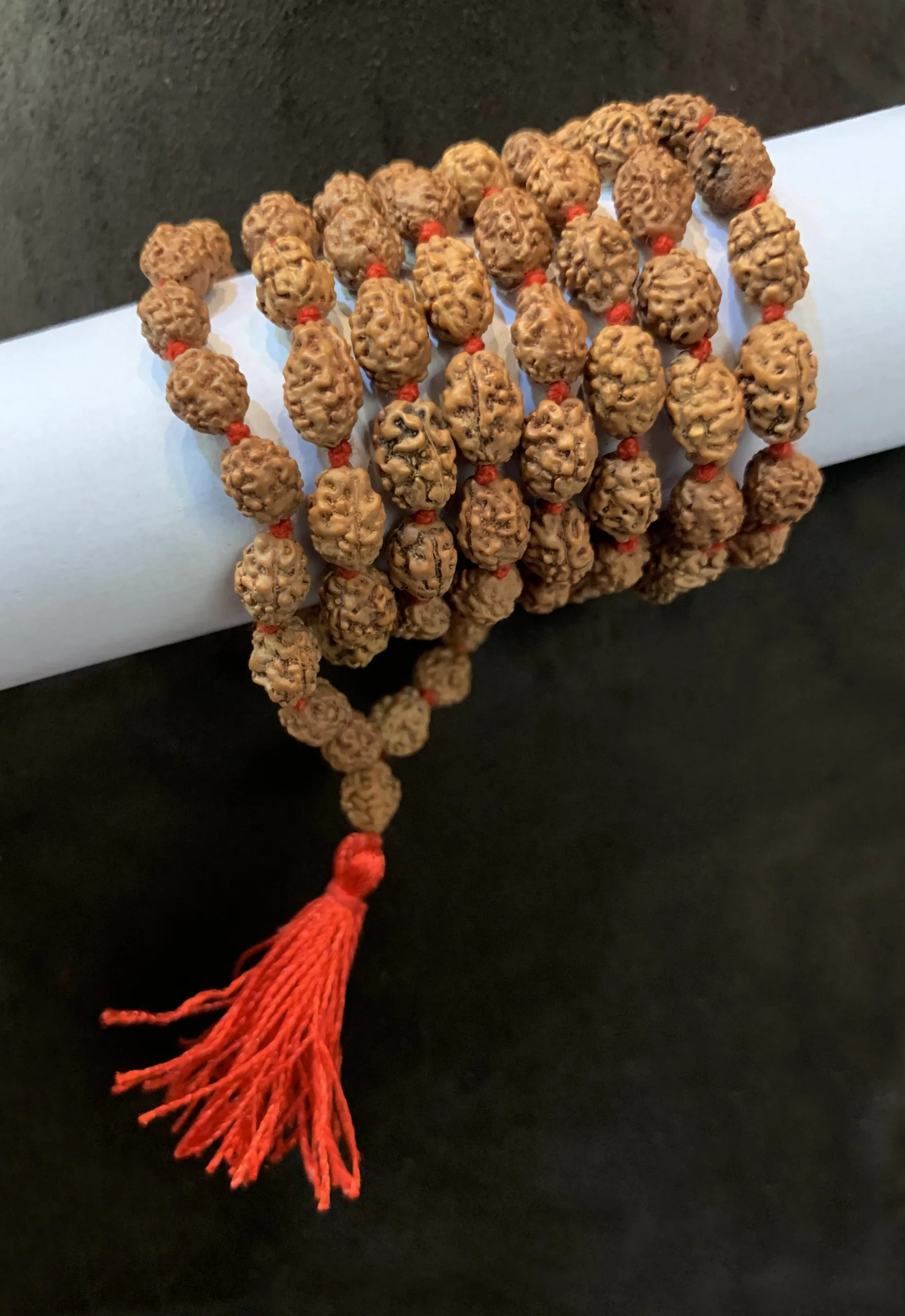 Three Mukhi Rudraksha Mala view 2