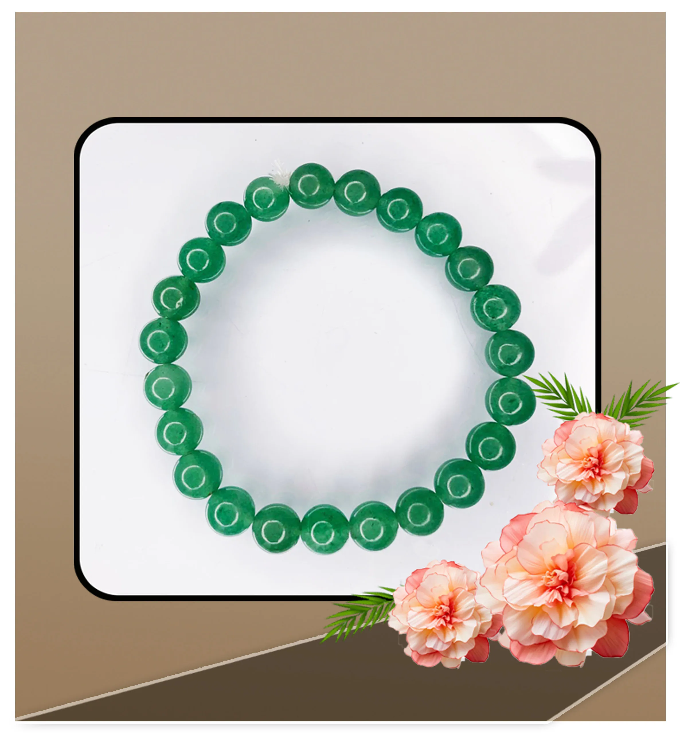 GREEN AVENTURINE BEADS BRACELET 8MM