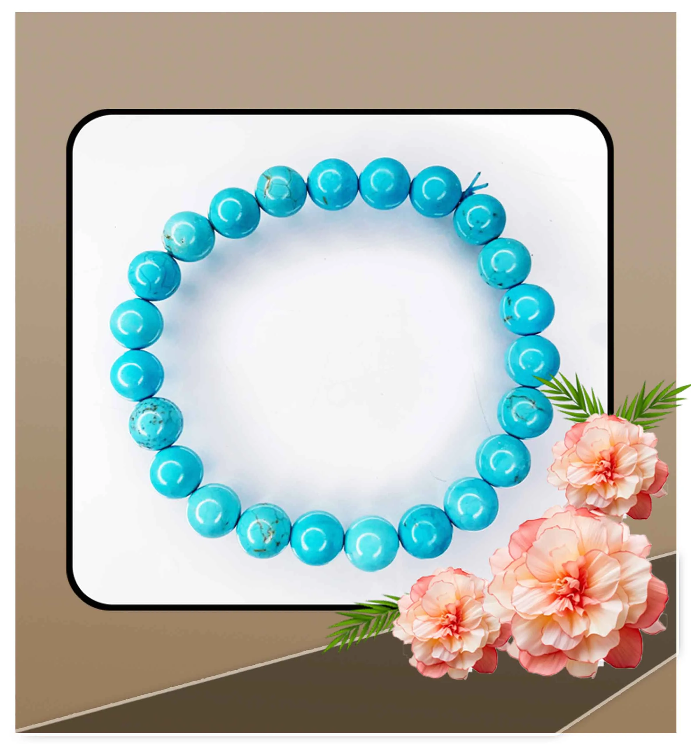 FIROZA (TURQUOISE) BEADS BRACELET 8MM