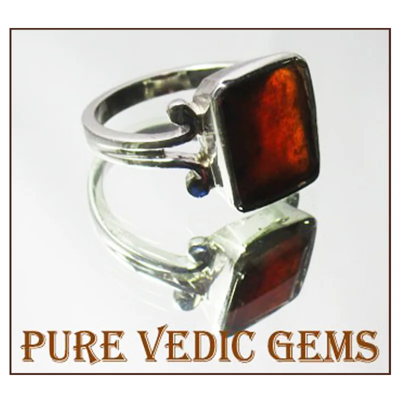 Gomedh silver ring