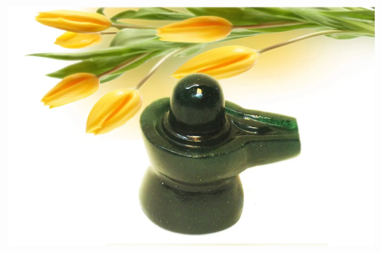 Green Jade Shiva Lingam