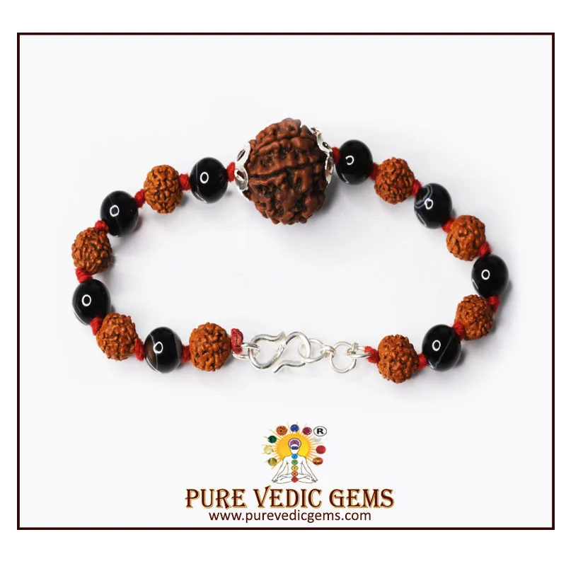 7 Mukhi Rudraksha Bracelet Shani Kawach in Silver view 2