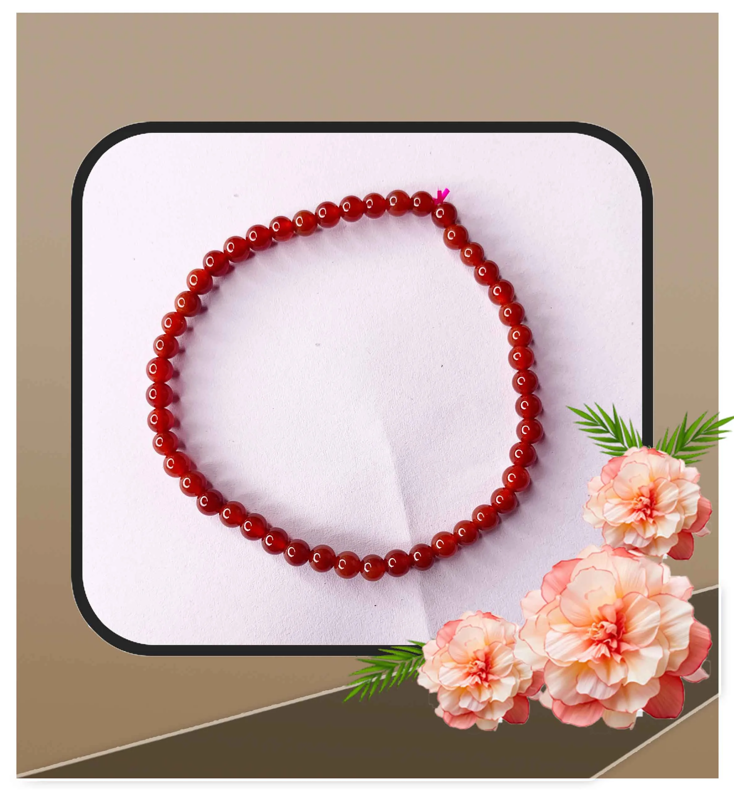 Carnelian Bracelet 4MM