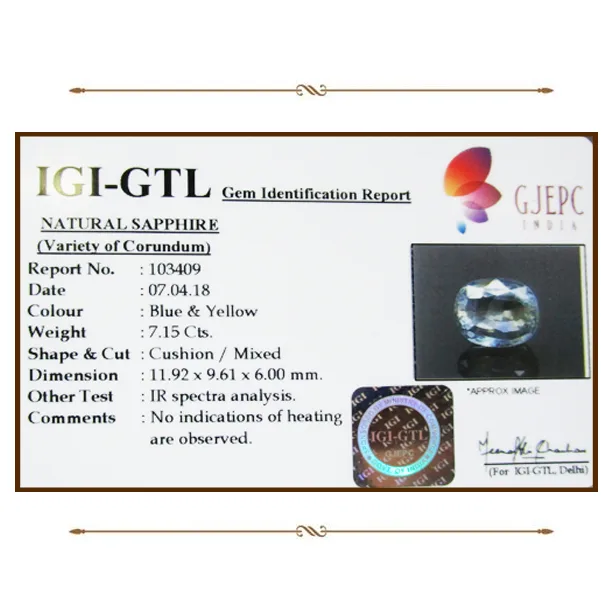 Pitambari Sapphire 7.15ct.On-Demand view 2