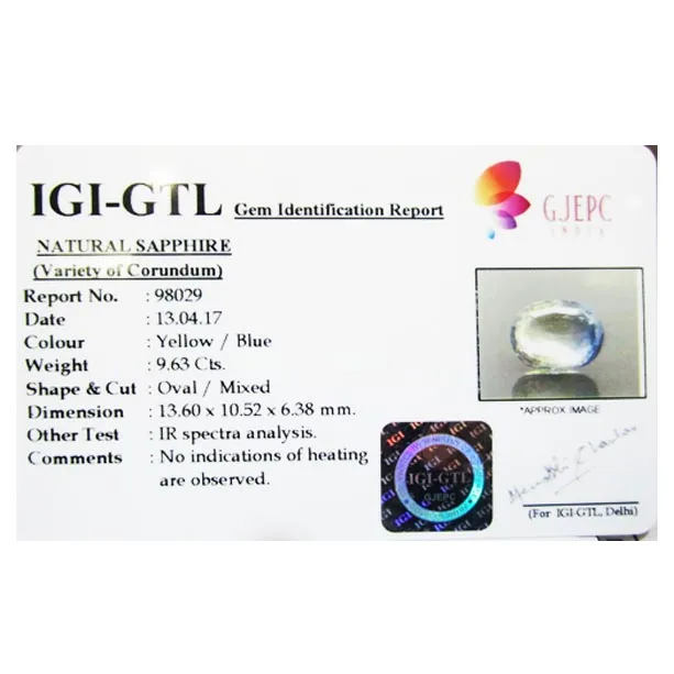 Pitambari Sapphire 9.63ct.On-Demand view 2