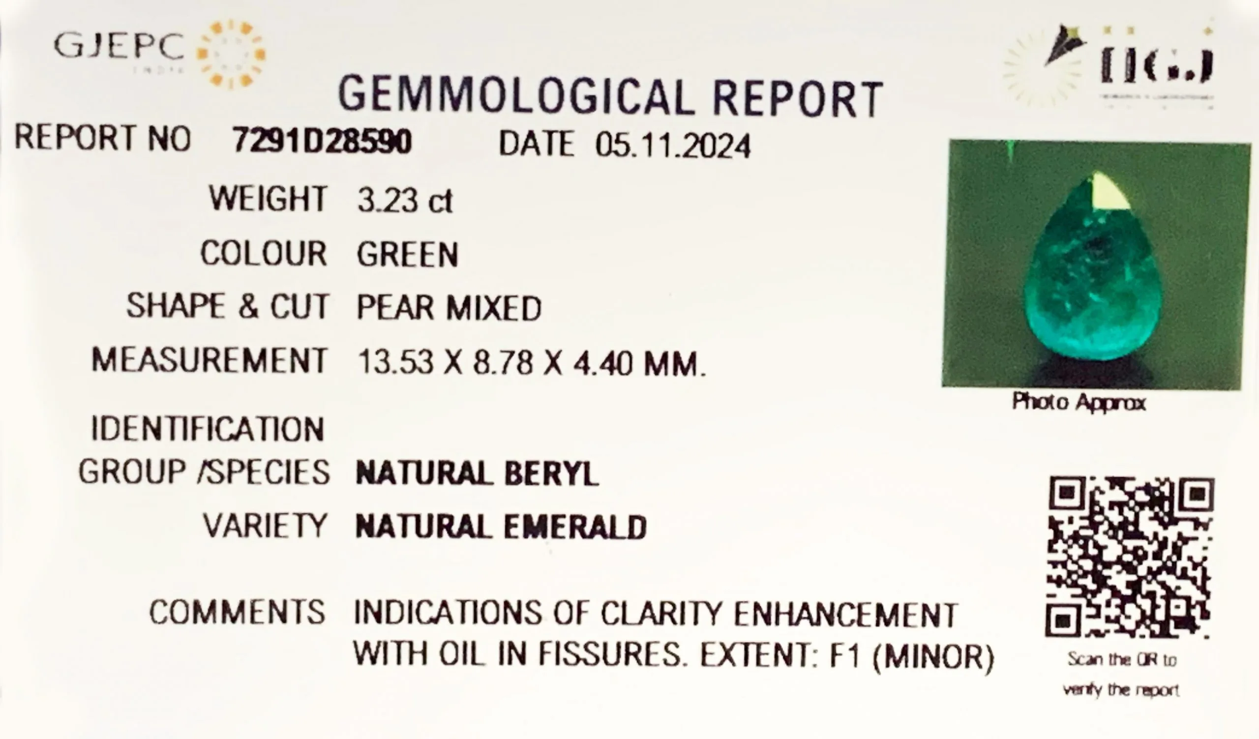 Emerald 3.23ct. (Luxury) view 2