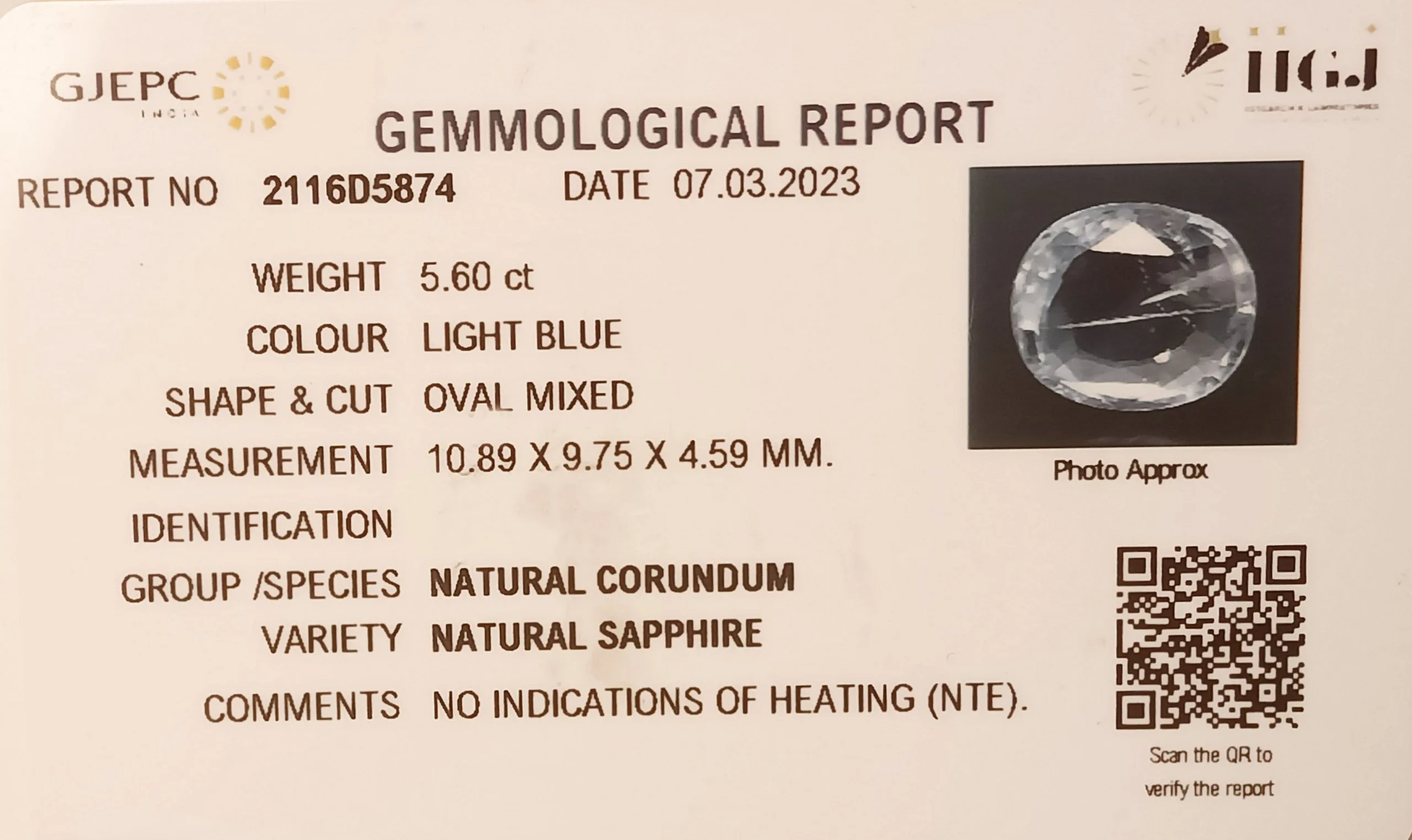 Blue Sapphire 5.60ct. (Premium) view 2