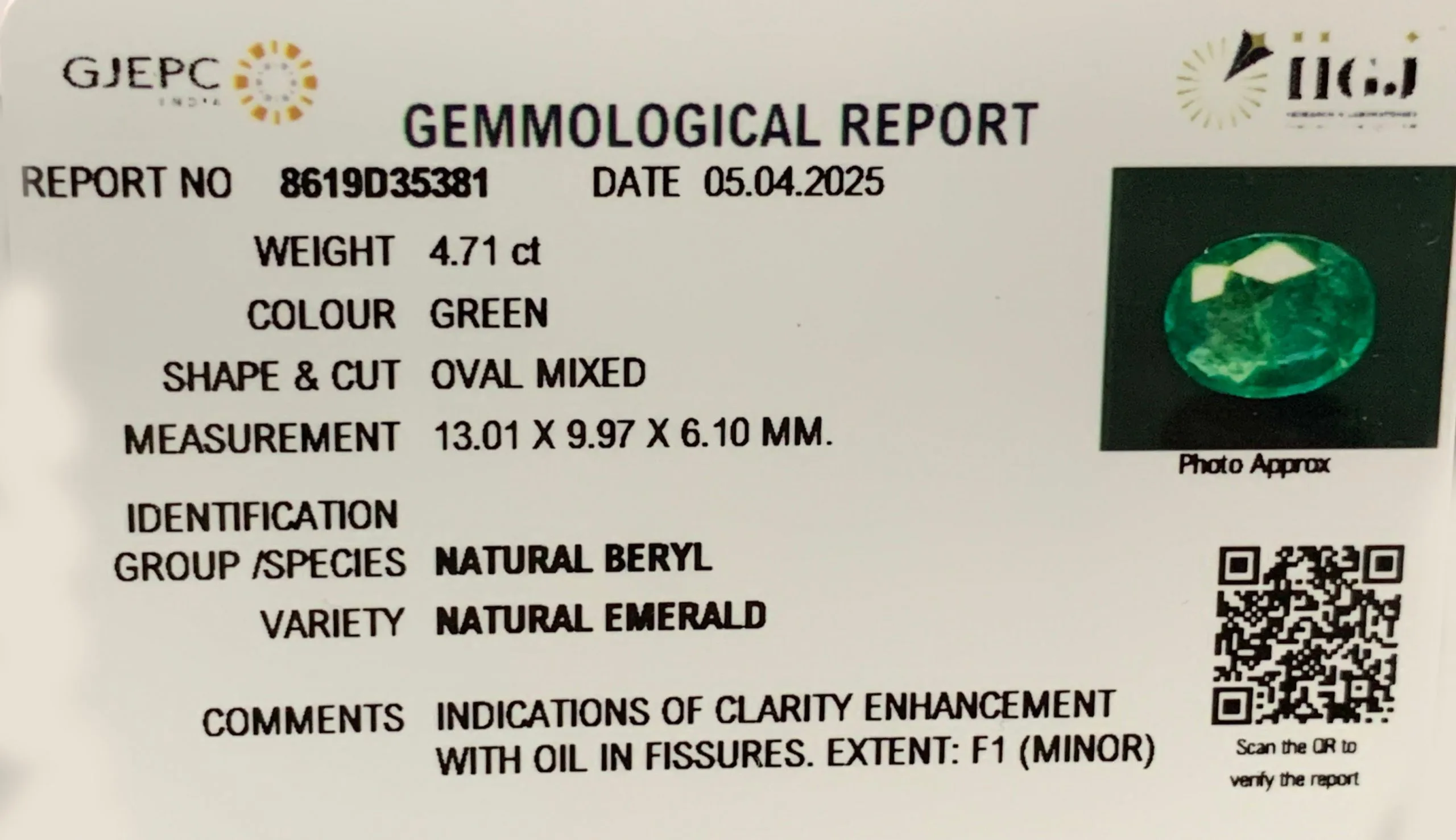 Emerald 4.71ct. (Luxury) view 3