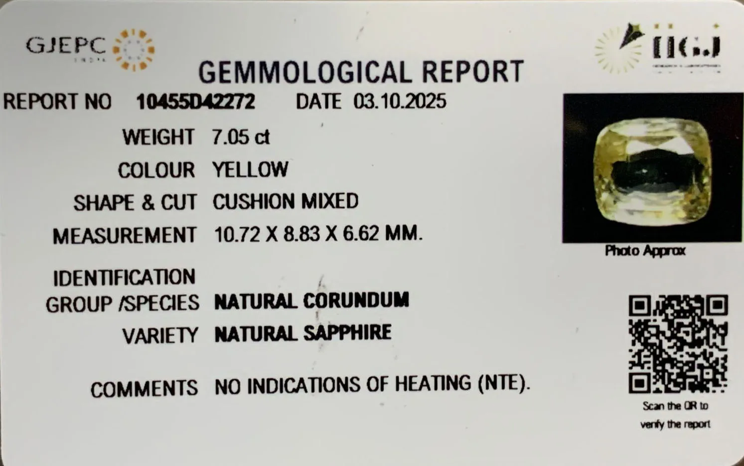 Yellow Sapphire 7.05ct.On-Demand view 2