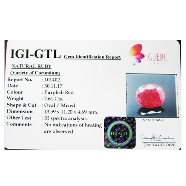 African Ruby 7.61ct. (Premium) view 2