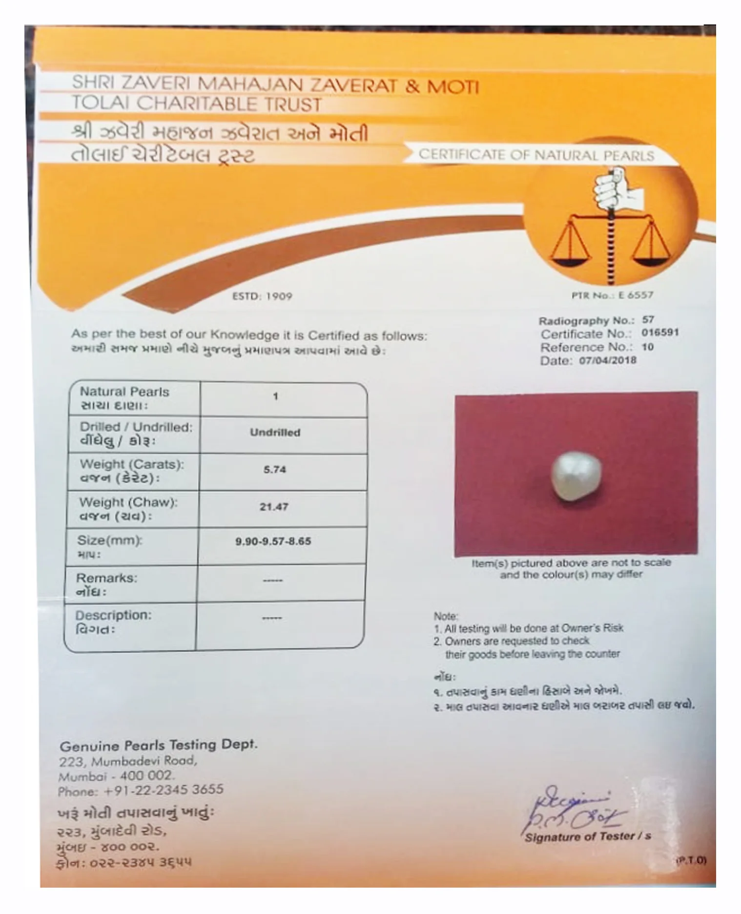venezuela Pearl 5.74ct.On-Demand view 2