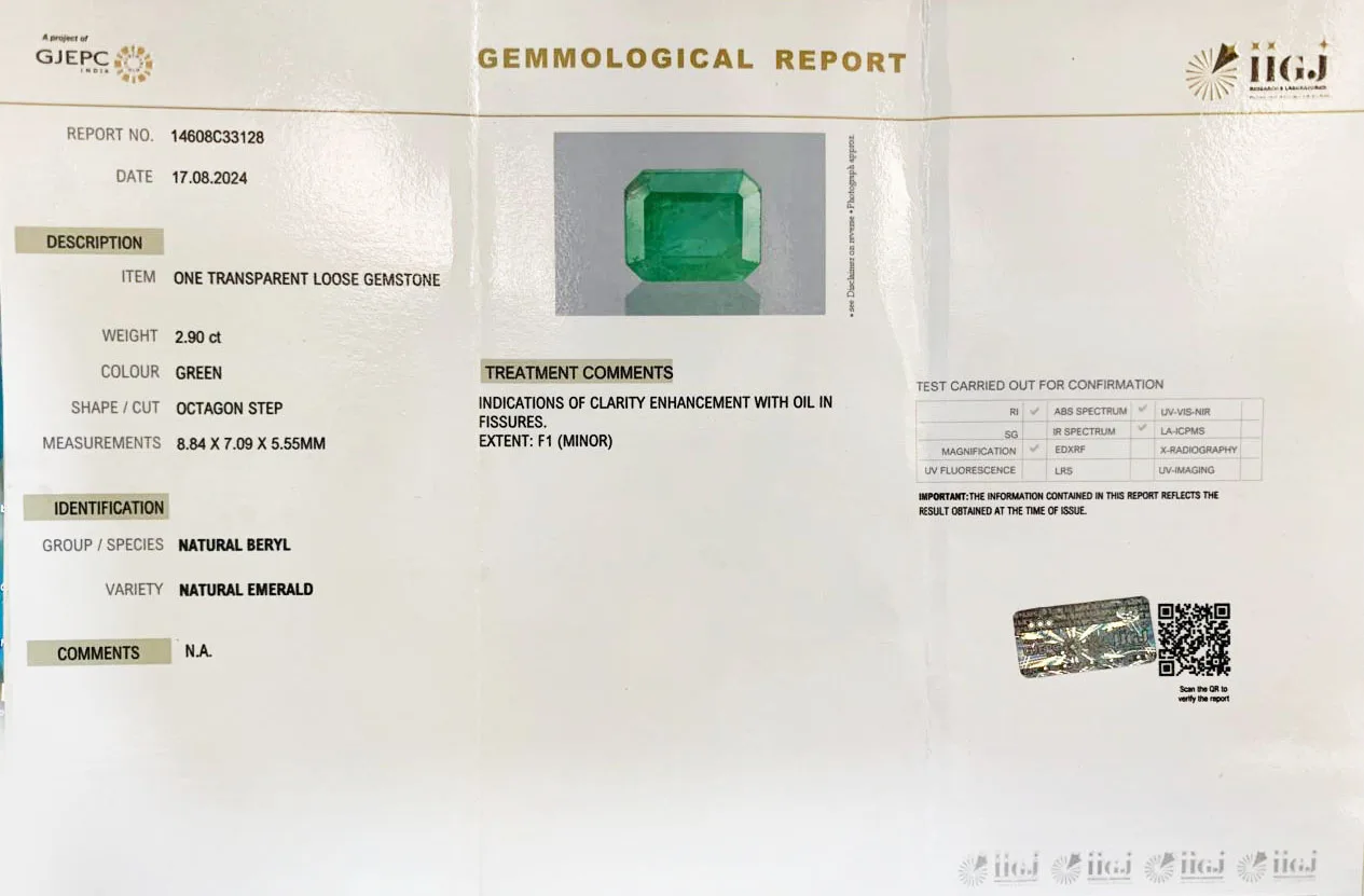 Emerald 2.90ct. (Luxury) view 2