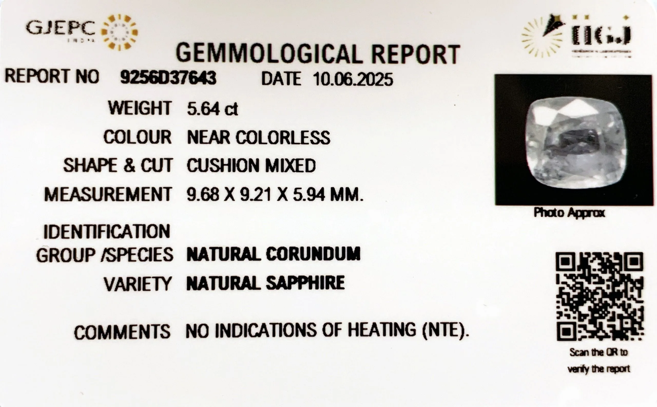 White Sapphire 5.64ct. (Premium) view 2