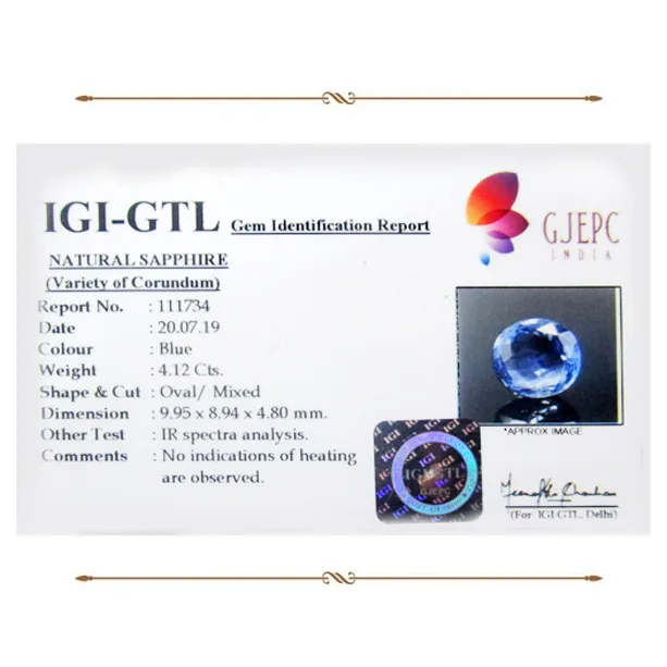 Blue Sapphire 4.12ct.On-Demand view 2