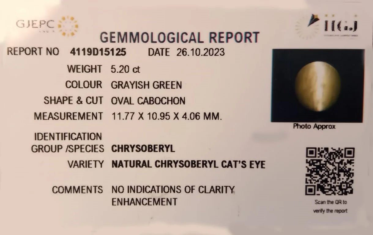 Catseye 5.20ct. (Super Luxury) view 2