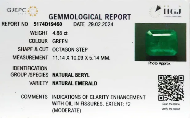 Emerald 4.88ct. (Premium) view 3