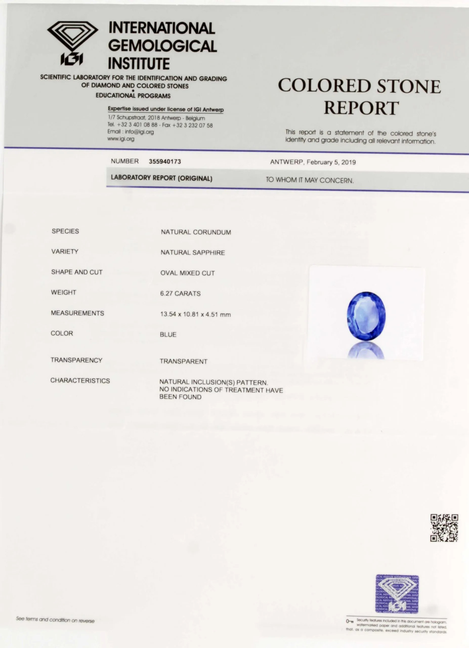 Blue Sapphire 6.27ct.On-Demand view 2