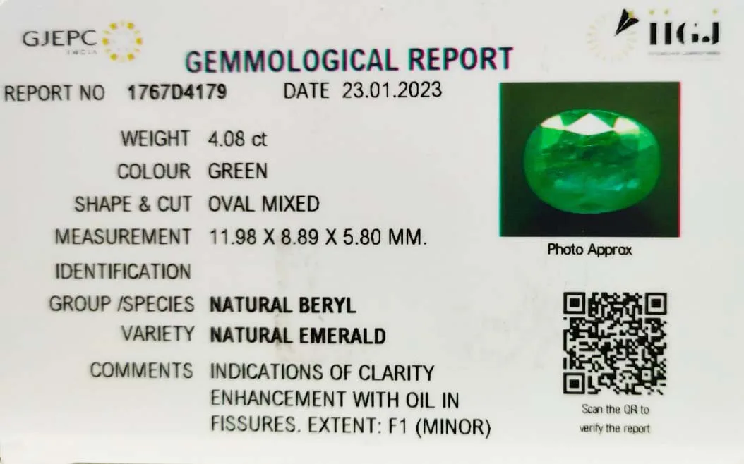 Emerald 4.08ct. (Premium) view 2