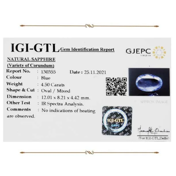 Blue Sapphire 4.50ct. (Luxury) view 2