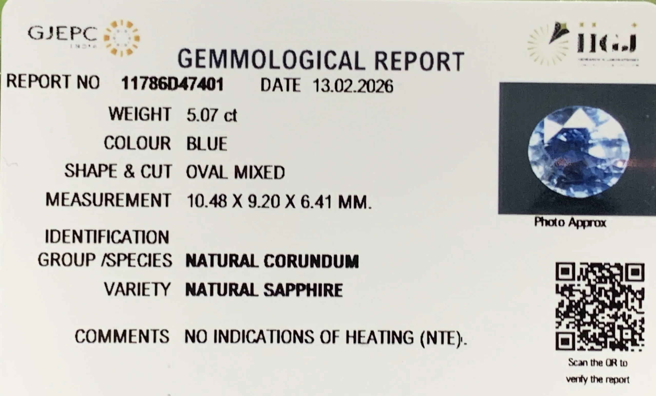 Blue Sapphire 5.07ct. (Luxury) view 2