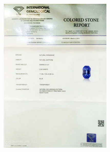 Blue Sapphire 5.92ct.On-Demand view 3