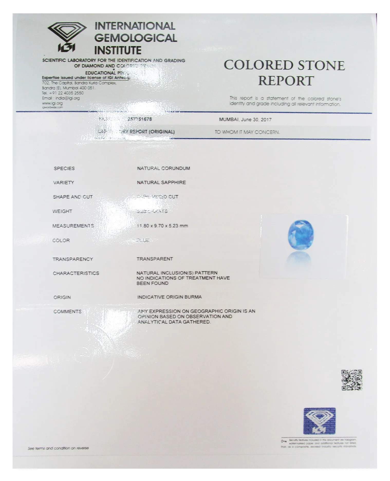 Blue Sapphire 6.33ct.On-Demand view 2