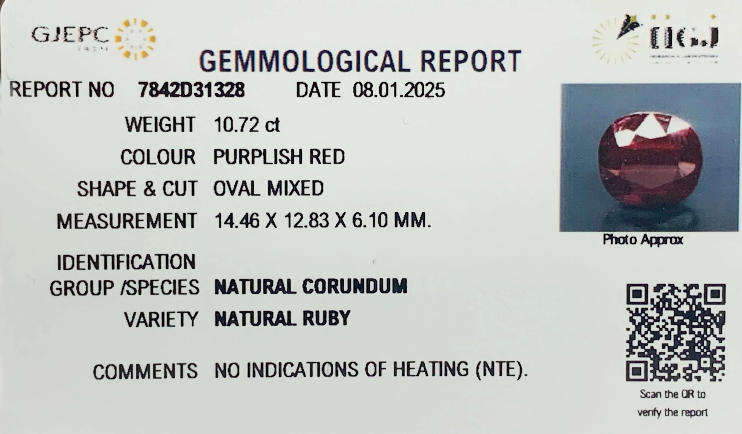African Ruby 10.73ct. (Premium) view 2
