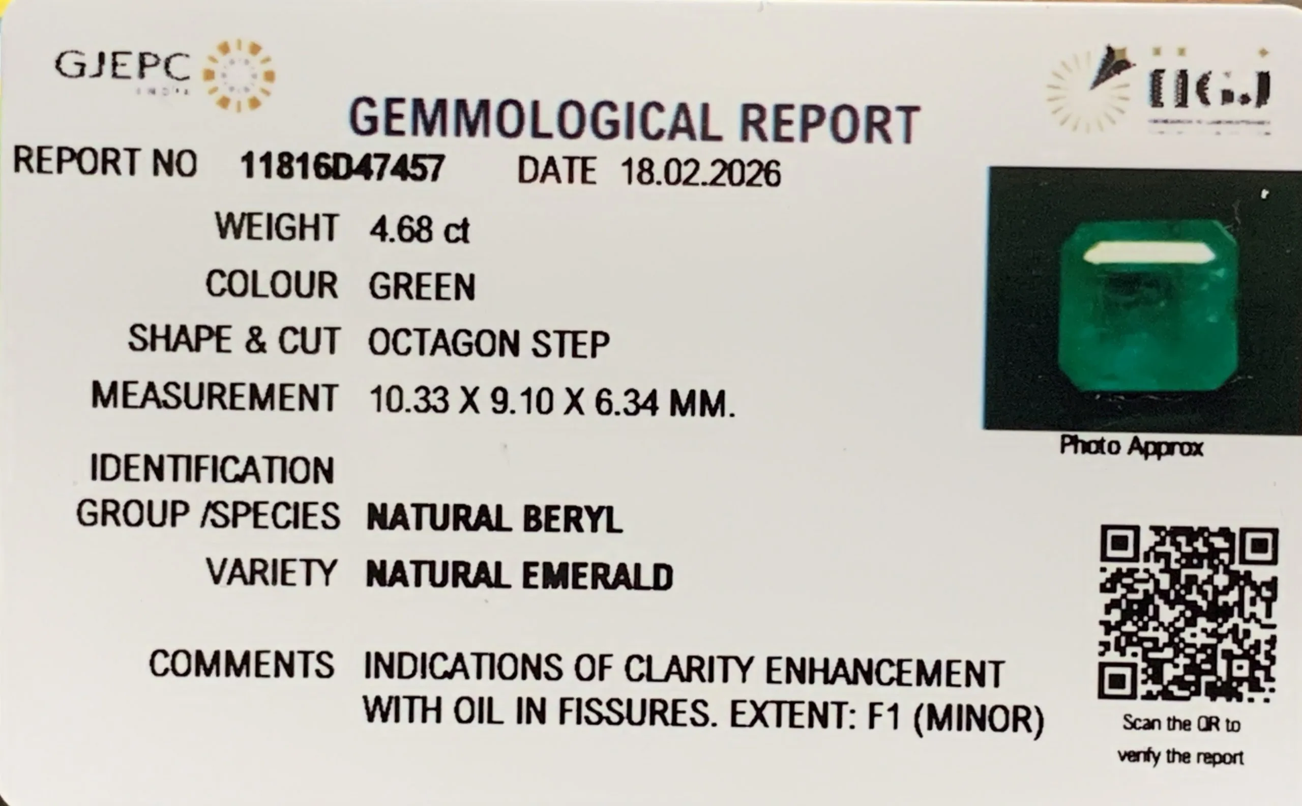 Emerald 4.68ct. (Luxury) view 2