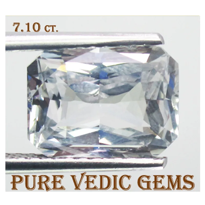 White Sapphire 7.10ct.On-Demand view 2