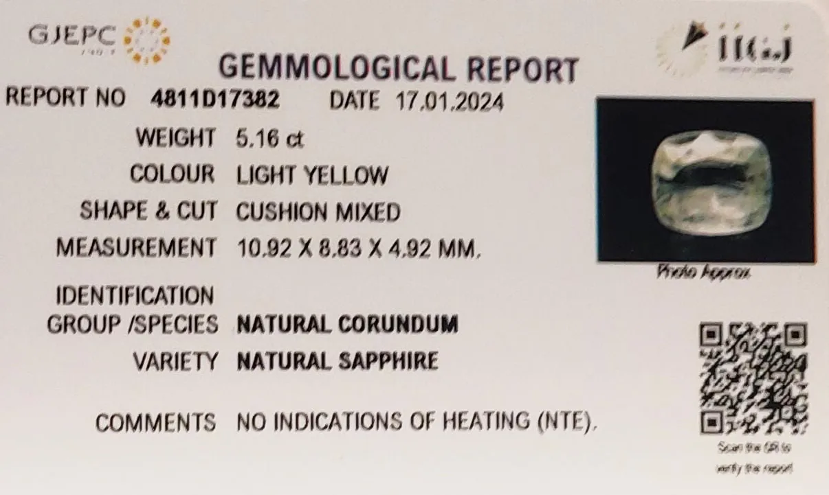White Sapphire 5.16ct. (Luxury) view 2