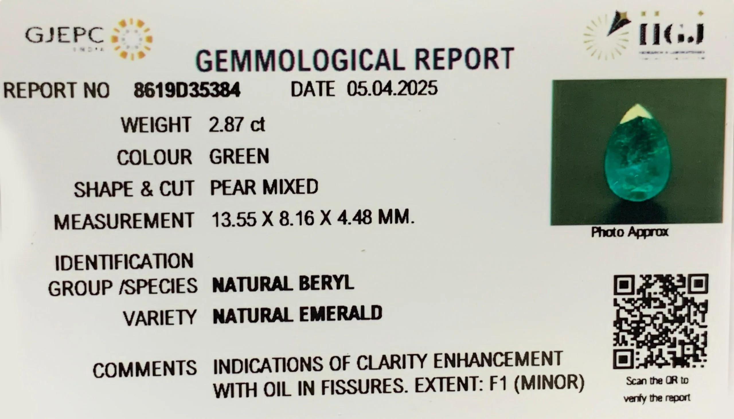 Emerald 2.87ct. (Luxury) view 2