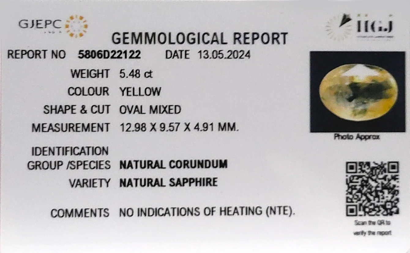 Yellow Sapphire 5.48ct. (Super Premium) view 3