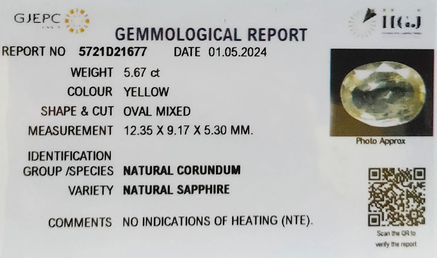 Yellow Sapphire 5.67ct. (Super Premium) view 2