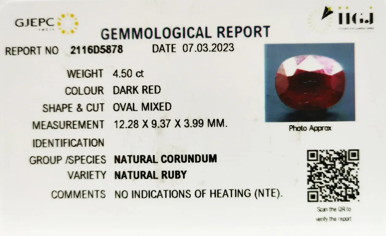 African Ruby 4.50ct. (Luxury) view 2