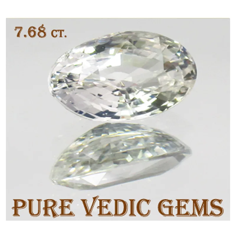 White Sapphire 7.67ct.On-Demand view 2