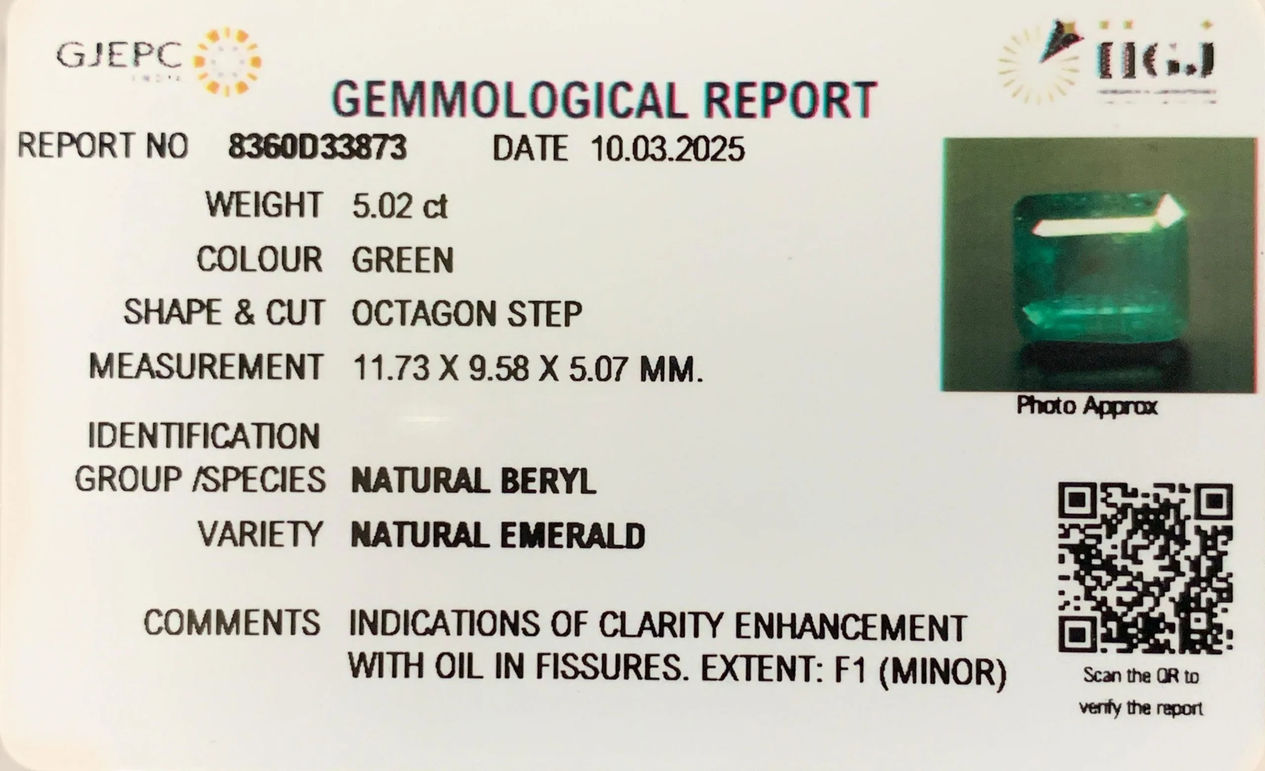 Emerald 5.02ct. (Luxury) view 2