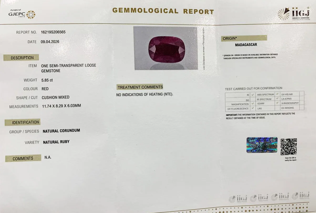 African Ruby 5.85ct. (Luxury) view 2