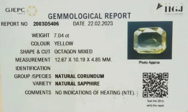 Yellow Sapphire 7.04ct On-Demand view 2