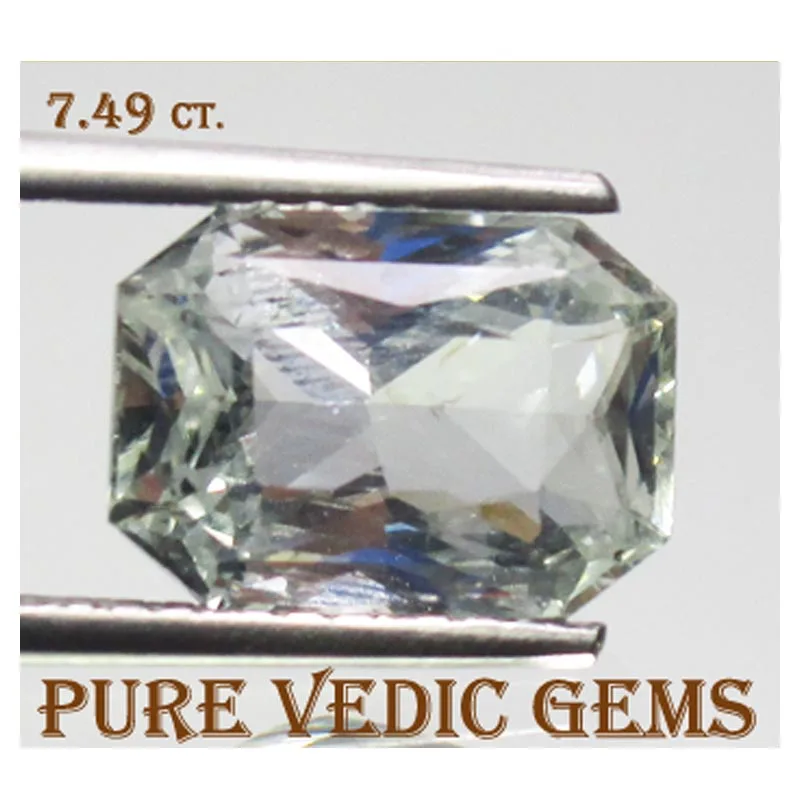 White Sapphire 7.49ct.On-Demand view 2
