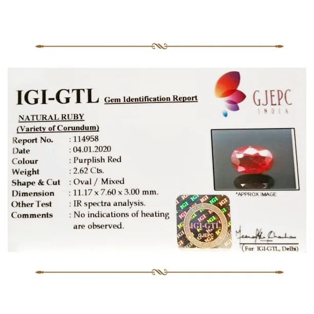 African Ruby 2.62ct. (Super Premium) view 2