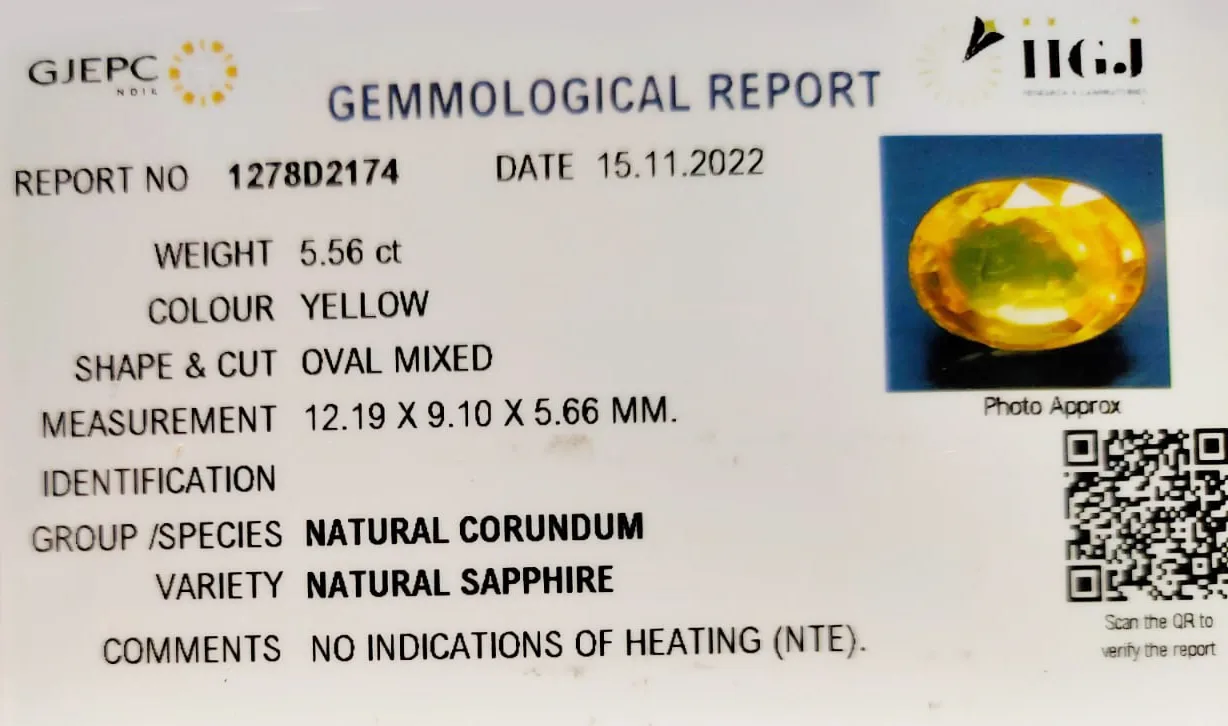 Yellow Sapphire 5.56ct.On-Demand view 2