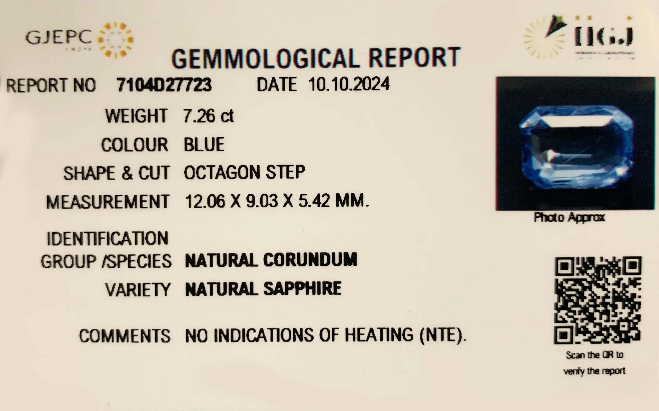 Blue Sapphire 7.26ct.On-Demand view 2