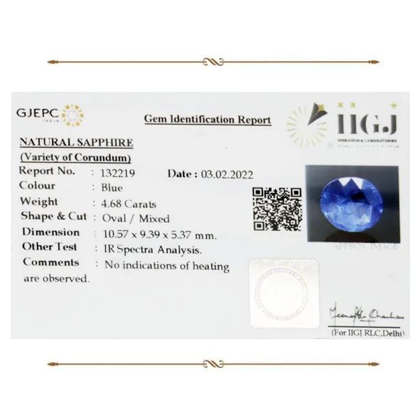 Blue Sapphire 4.68ct (Luxury) view 2