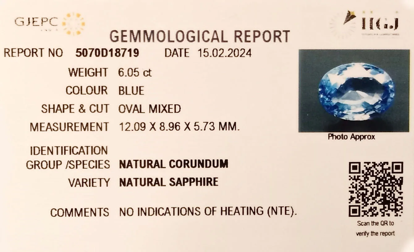 Blue Sapphire 6.05ct.On-Demand view 2