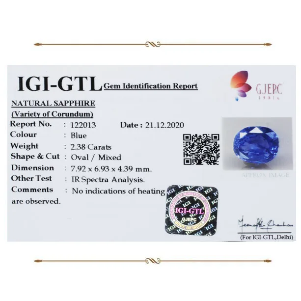Blue Sapphire 2.38ct.On-Demand view 3