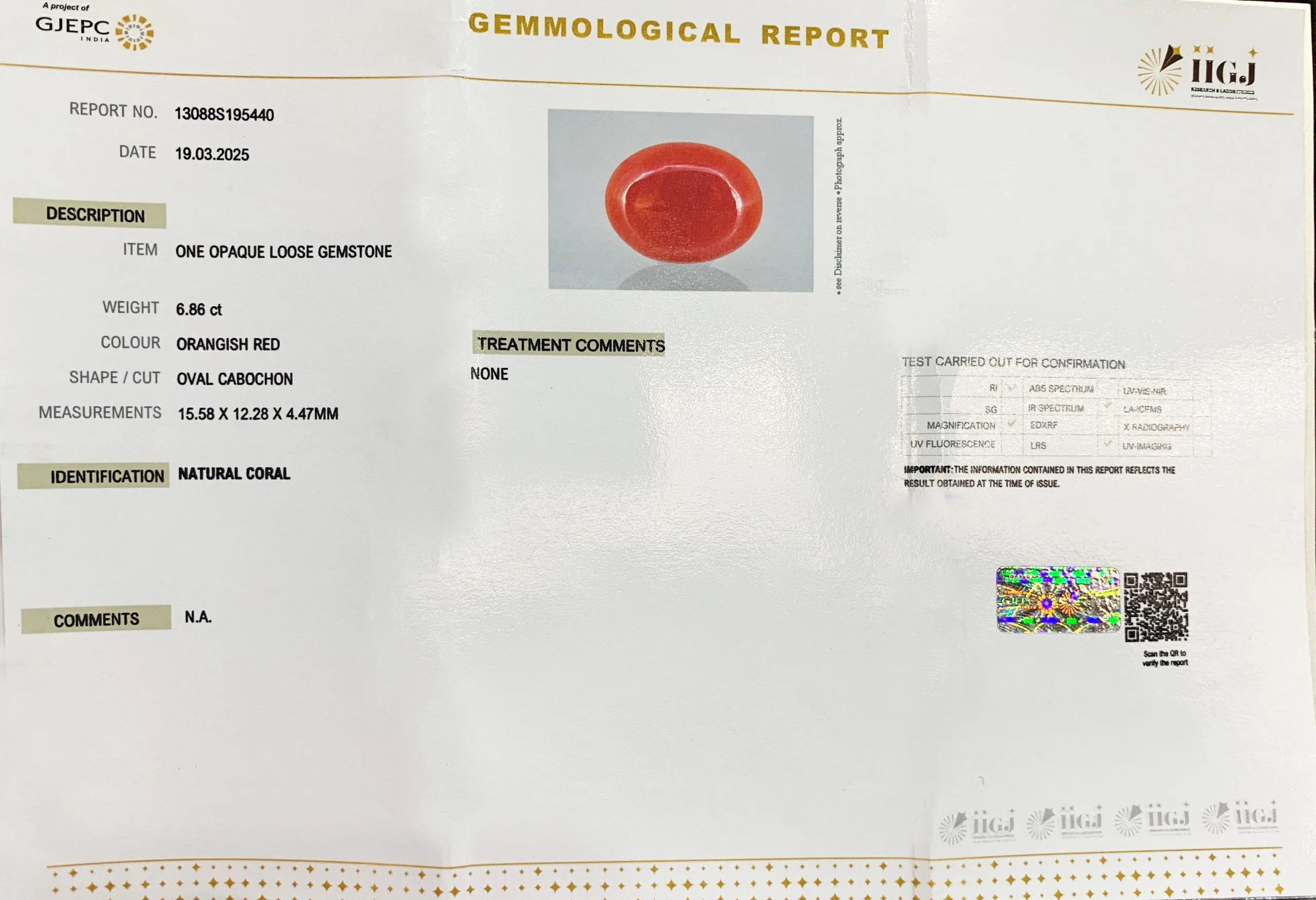Japanese Red Coral 6.86ct-On Demand view 2